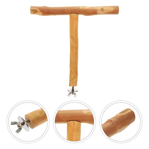 Wood perch play stand - play,