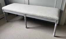 Gustavian Style Bench/Footstool in the manner of Chelsea Textiles