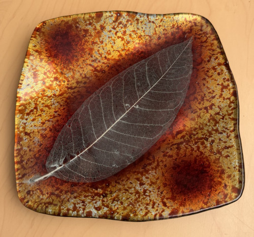 Handmade glass leaf design - handmade,