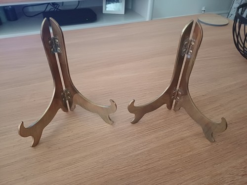 Pair antigue solid brass - pair,