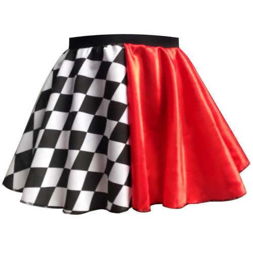 Girls red satin - red, harlequin