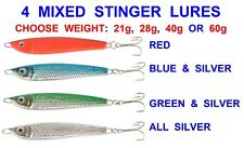 4 MIXED RON THOMPSON STINGER LURES BASS PIKE ZANDER SALMON TROUT PERCH SPINNER