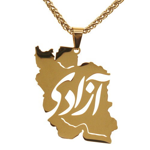 Iran map necklace - iran,