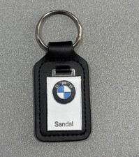 GENUINE BMW MAIN DEALER CAR KEY FOB KEY RING METAL & LEATHER SANDAL WAKEFIELD
