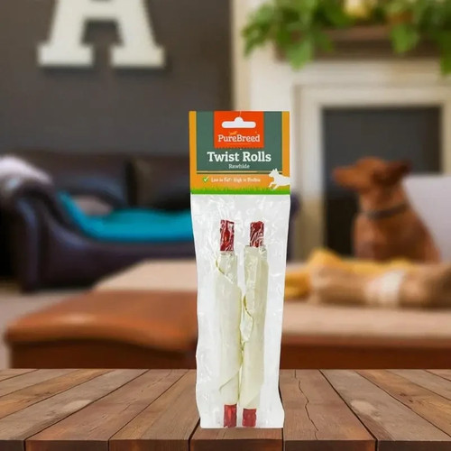 Dog rawhide twist rolls - twist,