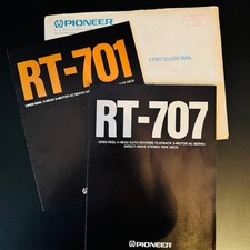 1978 PIONEER RT-701 / RT-707 Reel To Reel Brochures ORIGINAL - Excellent