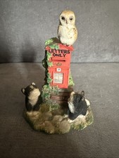 The Leonardo Collection 2 Kittens With Owl On Postbox Country side Friends