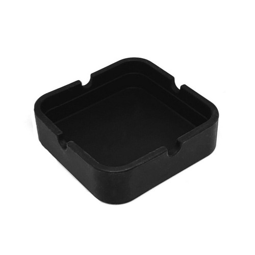 Black square silicone - black,