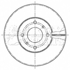 2x Brake Discs Vented Front