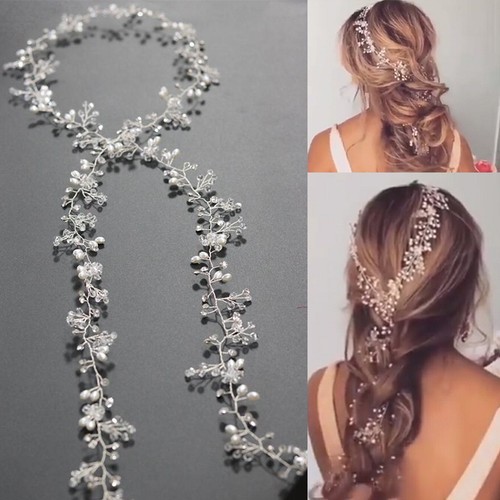 Pearl wedding gown hair - pearl,