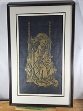 VINTAGE BRASS RUBBING MADONNA