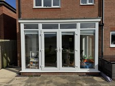 uPVC French doors with fixed