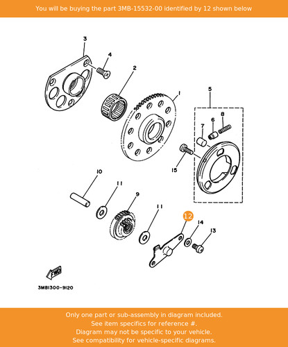 Yamaha plate idle gear - yamaha,