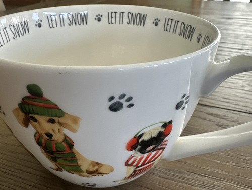 Winter dog coffee tea - tea, mug