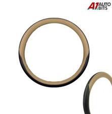 Steering Wheel Cover 44-46Cm Large For Truck Hgv Van Leather Look Beige & Black