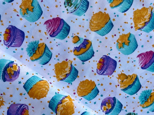 Kids fabric fruity cupcakes - kids,
