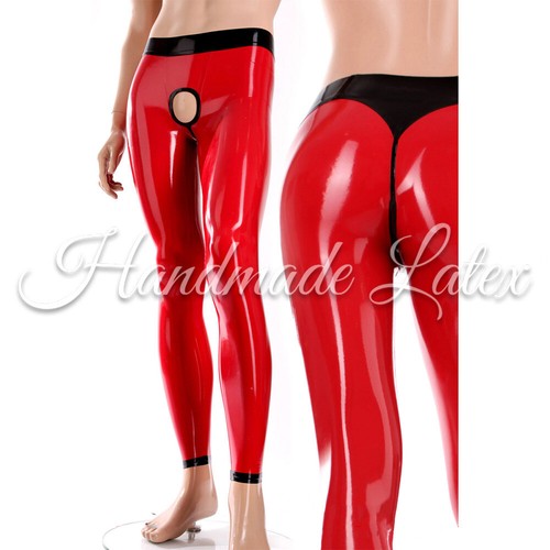 Men latex gummi trousers - men,