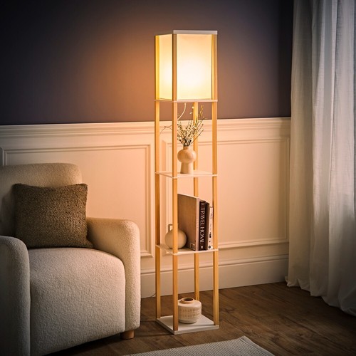 Standard floor lamp with - floor, shelf