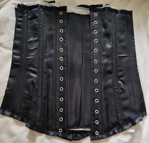 Corset black satin - corset, overbust