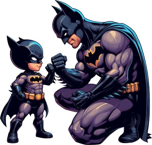 Colourful batman kids - batman, cartoon