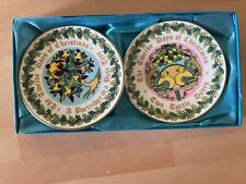 2 Coalport “Twelve Days Of Christmas” Miniature Plates ~ No’s 1 & 2 - Bone China