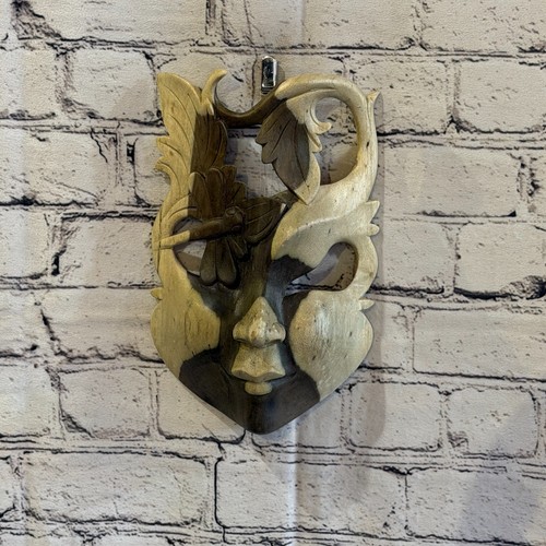 25cm wooden soulmate mask - soulmate, wall
