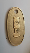 metal MINERS LAMP KEY RING FOB,  not a    COLLIERY MINERS PIT CHECK