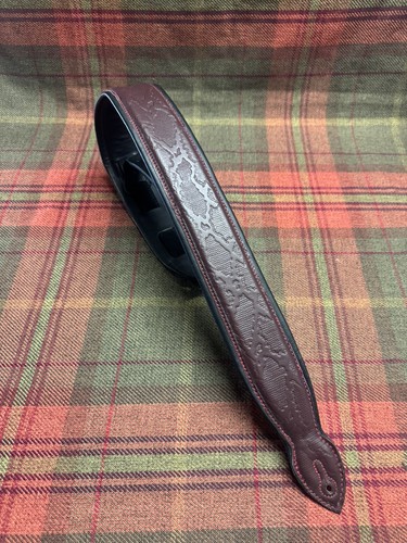 Burgundy snakeskin leather - burgundy,