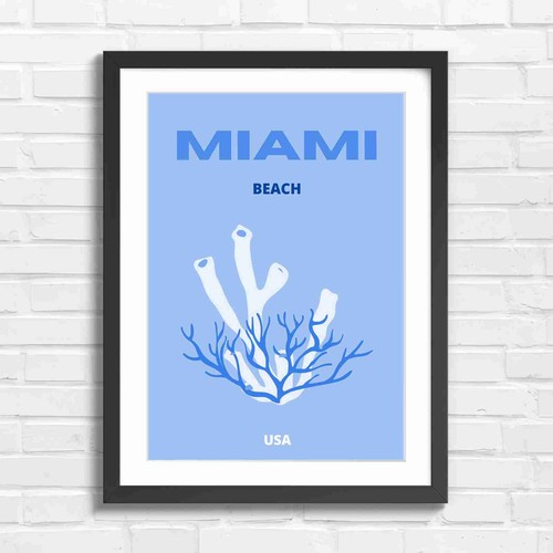 Pastel miami beach coral - beach,