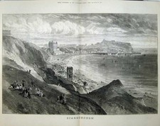 Original Old Antique Print
