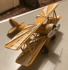 vintage-style metal biplane