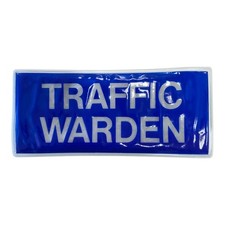 Traffic Warden Encapsulated Reflective Badge Sew On BDG-CAP-TRAWAR