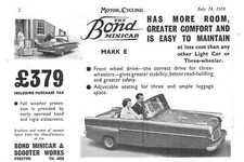 1958 Advert for BOND 'Mark E'