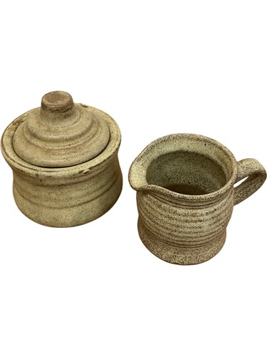 Rustic stoneware creamer and - stoneware,