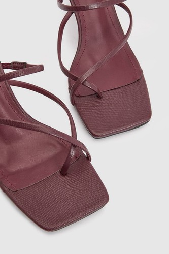 Crocs dark red strappy - dark, toe