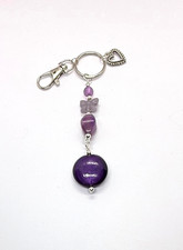 HANDMADE PURPLE  KEYRING / BAG