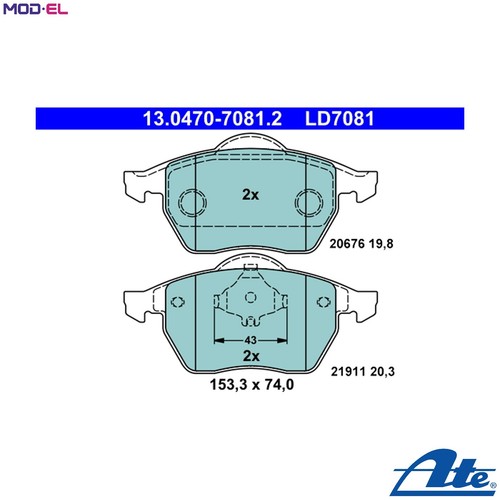 Brake pad set disc - disc,