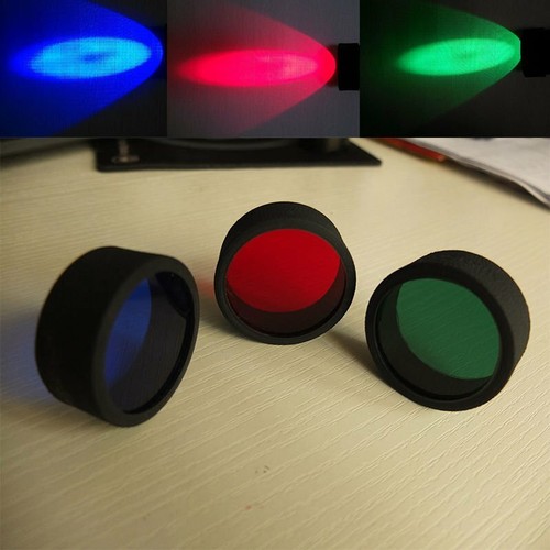 Flashlight torch filter - 3x, red