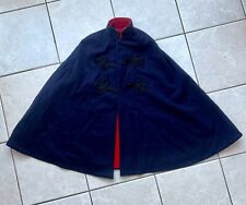Rare Vintage Nurses Cape Wool Blue/Red C.D. Williams & Co. Philadelphia c.1940s