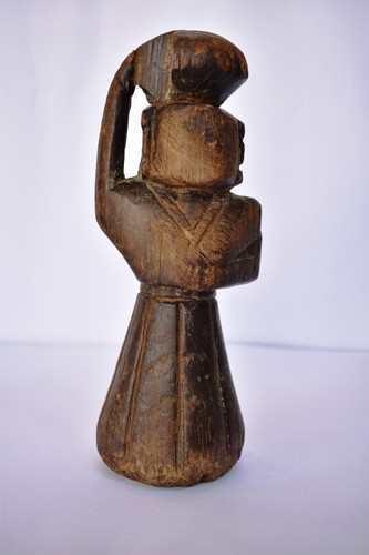Antique wooden primitive doll - primitive,