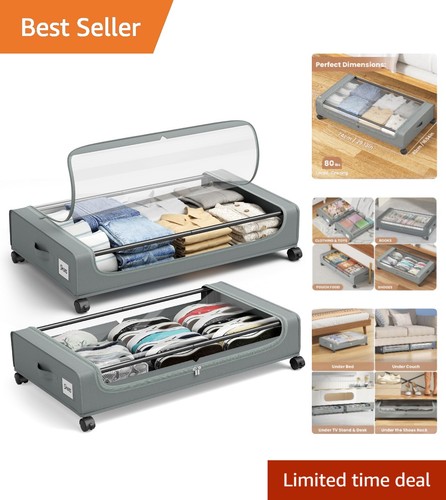 Pack grey under bed storage - pack,