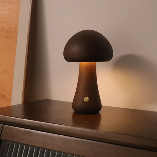 Wooden mushroom led - led, bedside