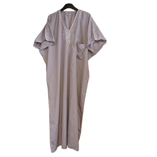 Men grey moroccan jalabiya - moroccan,