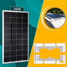 200W Mono Solar Panel Caravan Kit with Campervan Mounting Brackets Set of 6pcs