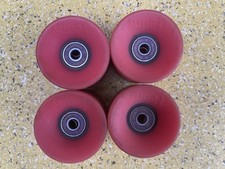 4 PENNY OF AUSTRALIA LONGBOARD CRUISER SKATEBOARD WHEELS PINK 57 mm & bearings 