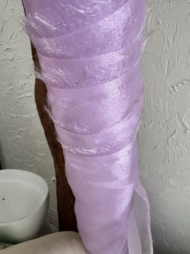 Lilac crystal organza fabric - lilac,