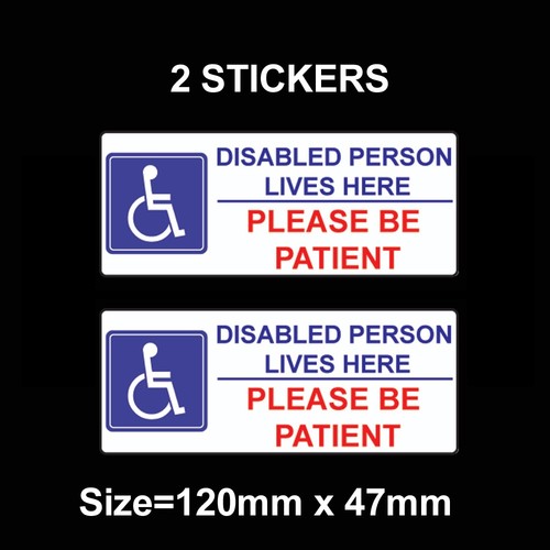 Sign disabled person lives - 2, x