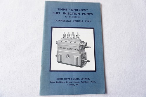 1933 simms uniflow - uniflow, fuel