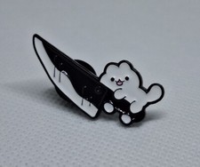 Cute Cartoon Knife Cat Enamel