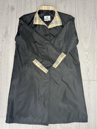Burberry black trench coat - black,
